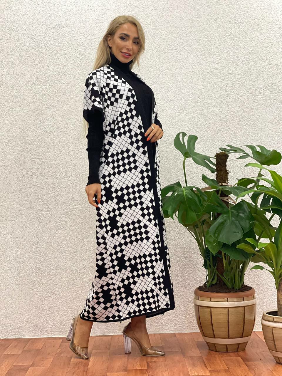 2 Piece Color Block Turtleneck Dress