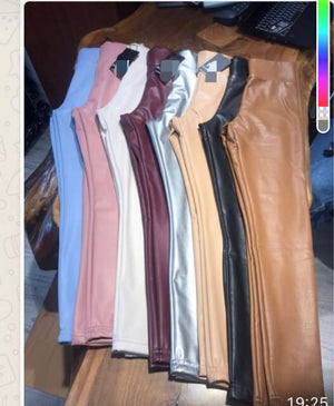 Pu-Leather leggings (Brown)