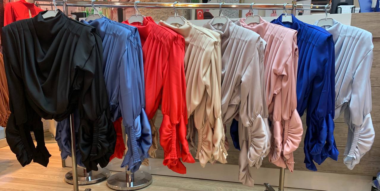 Sophia Elegant Chiffon Long Sleeves Crop Blouse {Coral}