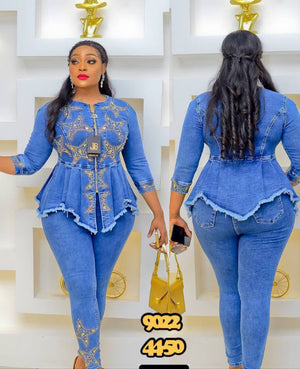 Sophia Peplum Jeans Set