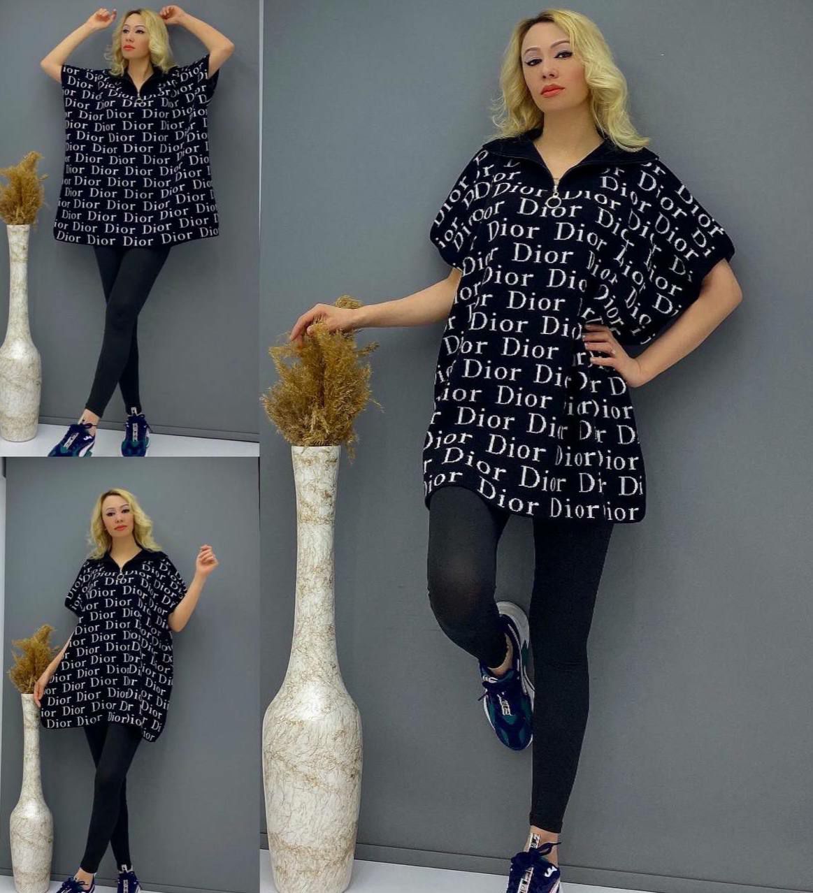 ZipUp Short Sleeve Knit Sweater