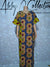 Fully Stoned Ankara kaftan/Boubou Gown (Blue/yellow)