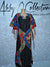 Fully Stoned Dry Lace Ankara Kaftan/Boubou Gown ( Black)