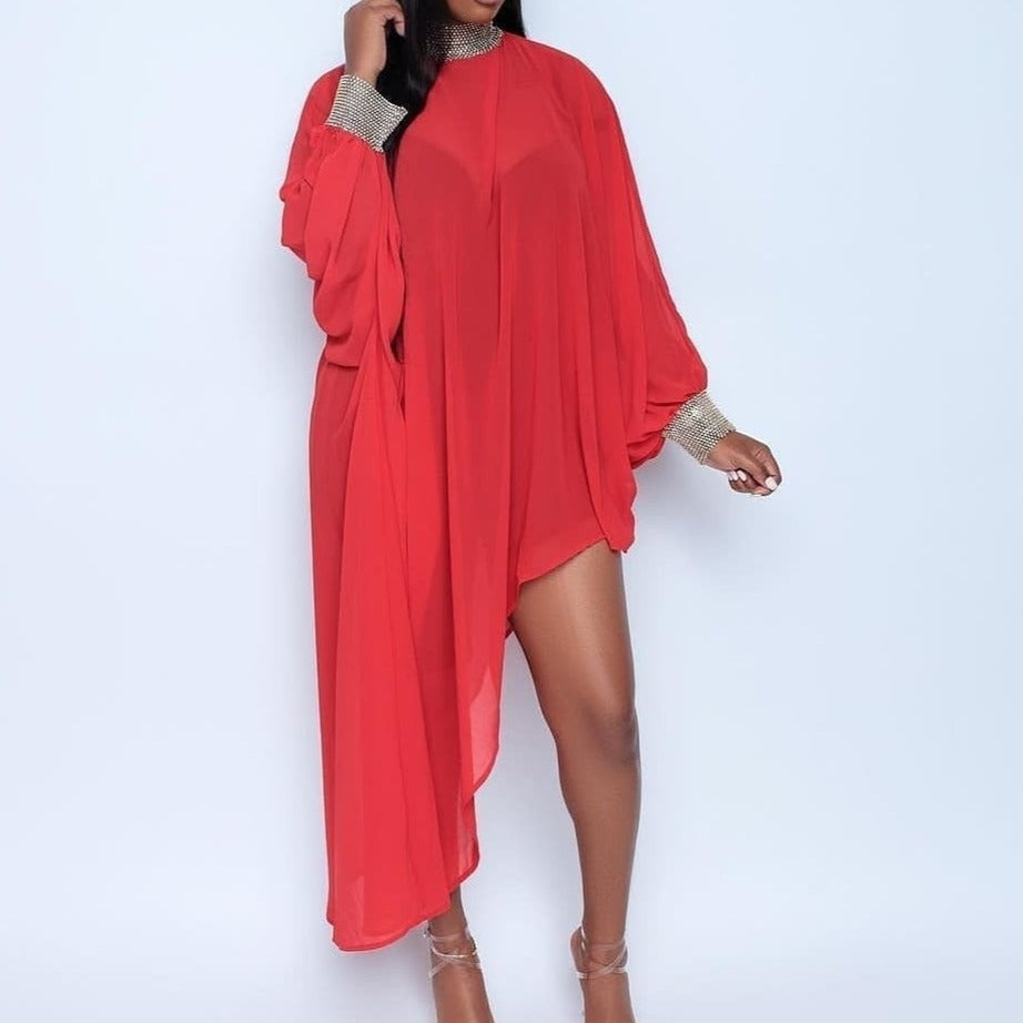 Asymmetrical Chiffon Dress