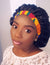 3-in-1 Ankara Head Tie bonnet ( Kente)
