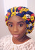 3-in-1 Ankara Head Tie bonnet ( blue/yellow/red)