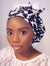 3-in-1 Ankara Print Head Tie Bonnet ( Black & White )