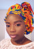 3-in-1 Ankara Head Tie bonnet ( Kente)