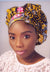 3-in-1 Ankara Head Tie bonnet ( brown/black/pink)