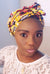 3-in-1 African  Head Tie  Bonnet (yellow/red/ black)