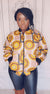 African Print Bomber Jacket (Yellow)