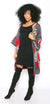Lade Two Layer Flounce Sleeves Kimono (Red)
