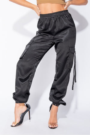 Black Tie Pocket Detail Utility Trousers