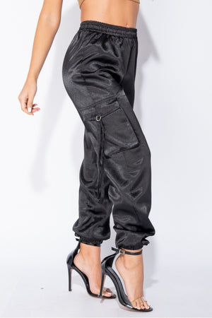 Black Tie Pocket Detail Utility Trousers