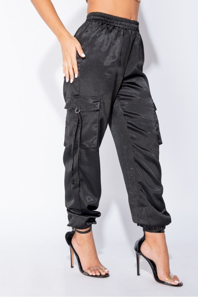Black Tie Pocket Detail Utility Trousers