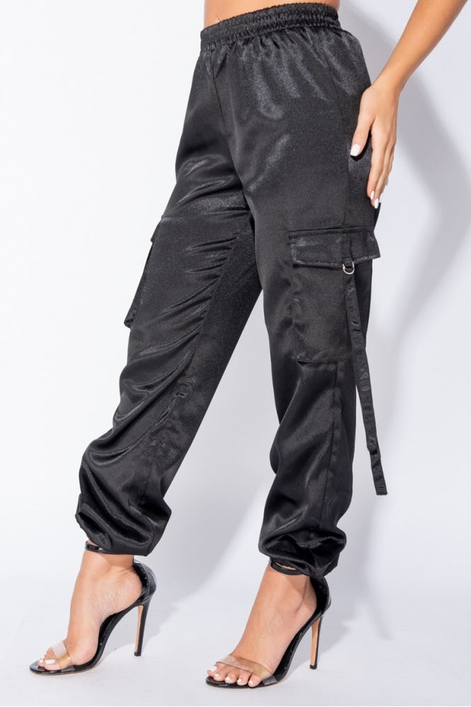 Black Tie Pocket Detail Utility Trousers