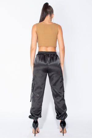 Black Tie Pocket Detail Utility Trousers