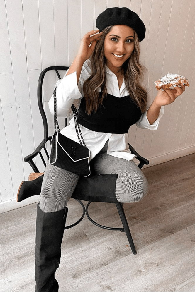 Corset Detail Puffed Sleeve Blouse