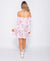 Floral Frill Detail Bardot Mini Dress