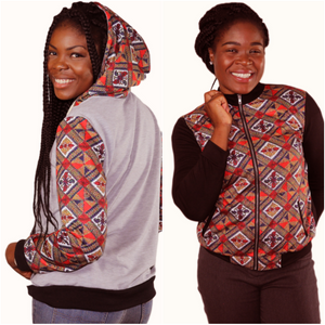 African Print Hoodie Sweater