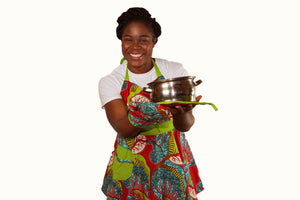 Abby.O Classy African print apron set (Green)