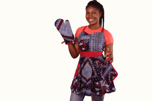 Abby.O Classy African print apron set
