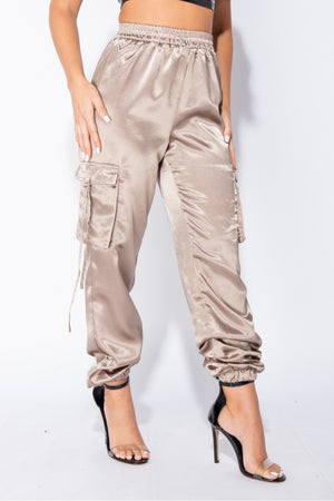 Mocha Tie Pocket Detail Utility Trousers