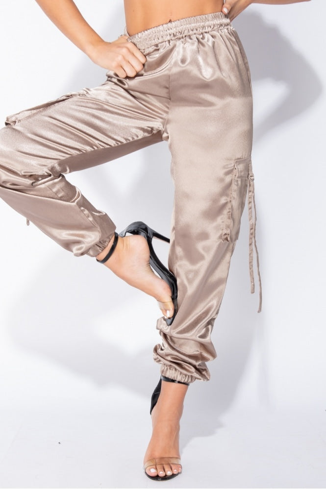 Mocha Tie Pocket Detail Utility Trousers