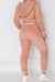 Pink Teddy Cropped Top & Jogger Lounge Set