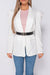 Puffed Sleeve Buckle Belt Detail Blazer