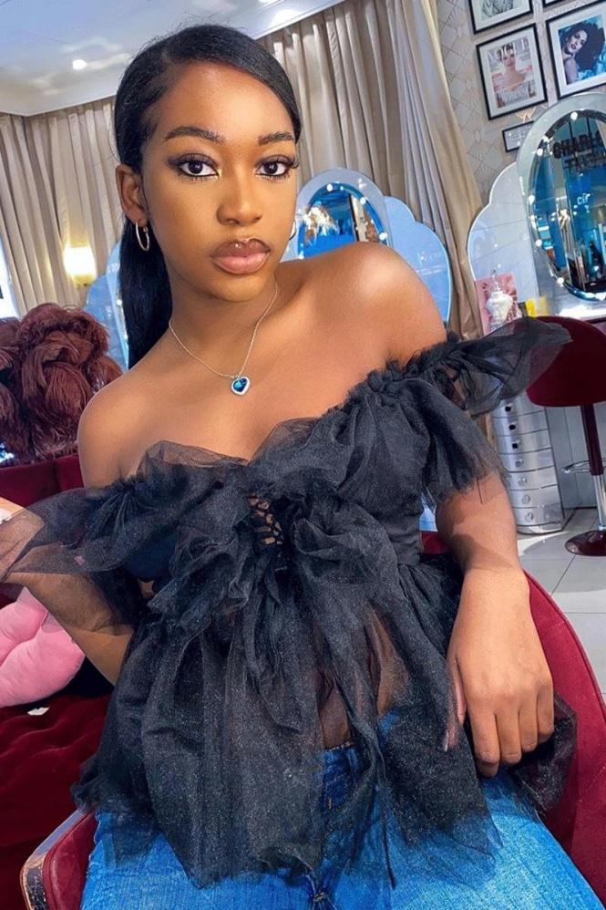 Frill Detail Tie Front Cold Shoulder Blouse ( Black)